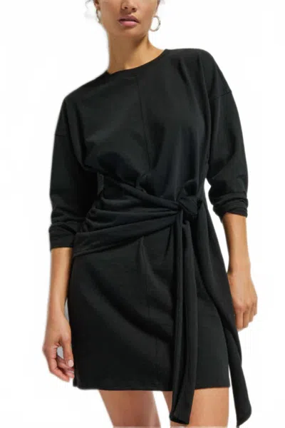 Nation Ltd Gloria Wrap Front Dress In Black