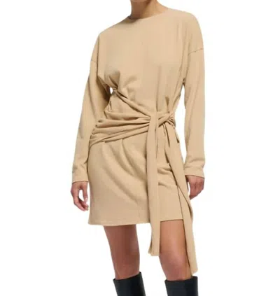 Nation Ltd Gloria Wrap Front Dress In Warm Sand In Multi