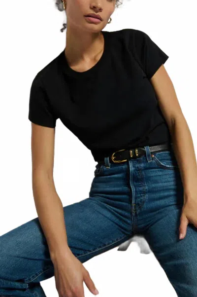 Nation Ltd Goldie Boxy Crew Top In Black
