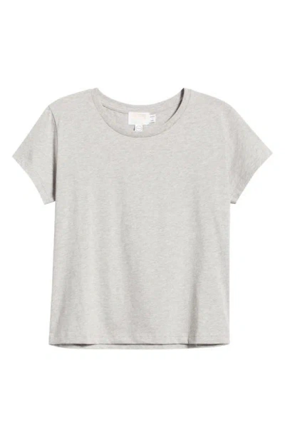 Nation Ltd Goldie Short Sleeve Organic Cotton T-shirt In Heather Grey