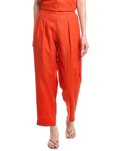 Nation Ltd Grayson Linen Pant In Red