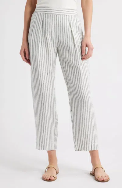 Nation Ltd Grayson Pant In Linen Stripe In Multi