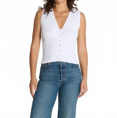 Nation Ltd Hali Button Up Tank Top In White