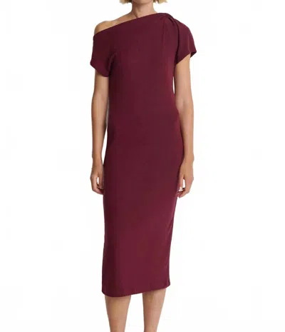 Nation Ltd Hallie Midi Dress In Wine In Burgundy