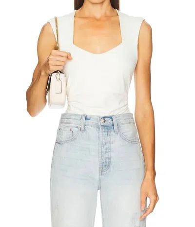 Nation Ltd Haven Sleeveless Tee Tank In Porcelain In White