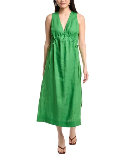 Nation Ltd Haydee Linen Midi Dress In Green