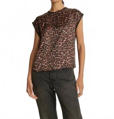 Nation Ltd Helen Sleeveless Top In Winter Leopard In Brown