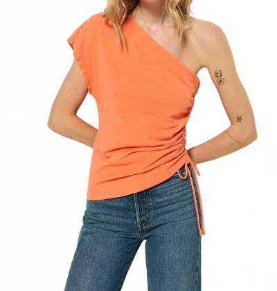 Nation Ltd Jaylen Asymmetrical Tee In Camella In Orange