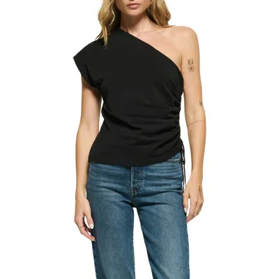 Nation Ltd Jaylen One-shoulder Cotton Top In Black