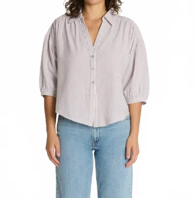 Nation Ltd Jaynee Blouse Shirt In Praline Stripe In Neutral