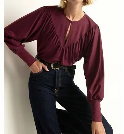 Nation Ltd Jeannie Keyhole Top In Port In Brown
