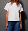 Nation Ltd Jessa Boxy Crop Top In Optic White In White
