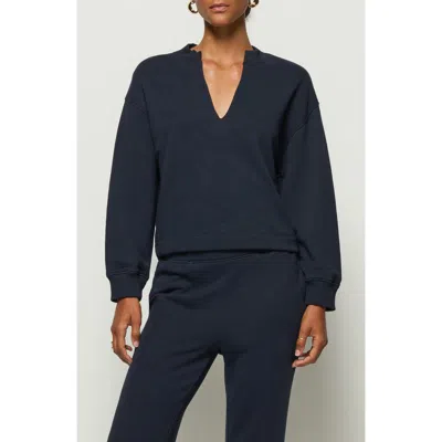 Nation Ltd Jessi Split Neck Sweatshirt In Night Sky