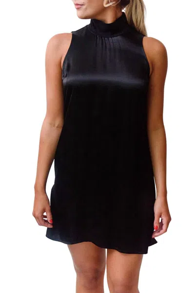 Nation Ltd Jett Mock Neck Dress In Black