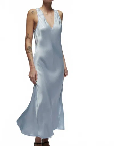Nation Ltd Jhene V-neck Midi Dress In Skyway In Blue