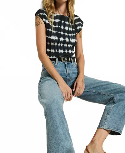Nation Ltd Jill Tie Dye Tee In Blue Tie Dye In Black