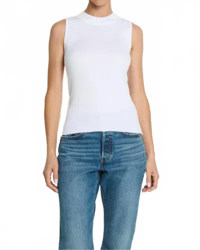 Nation Ltd Joan Sleeveless Mock Neck Tank Top In White