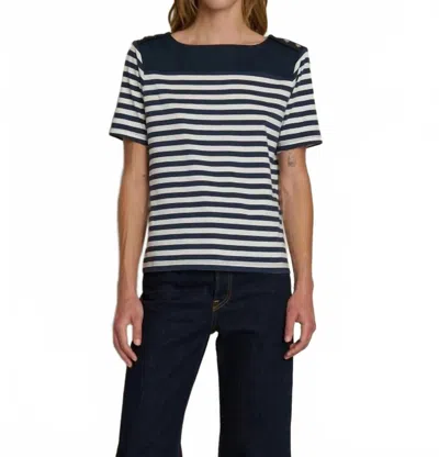 Nation Ltd Johnnie Tee In Seascape Stripe In Multi