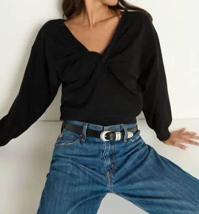 Nation Ltd Jolie Cashmere Sweater In Jet Black