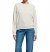 Nation Ltd Jovie Classic Round Neck Sweatshirt In Oatmeal In White
