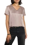 Nation Ltd June V-neck T-shirt In Mushroom