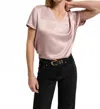 Nation Ltd June V-neck Tee In Whisper In Gray