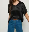 Nation Ltd June V-neck Top In Black In Black