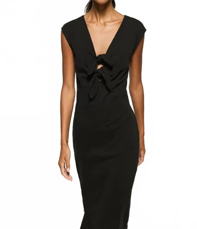 Nation Ltd Kalee Column Dress In Jet Black