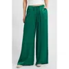Nation Ltd Kali Plissé Wide Leg Drawstring Pants In Forest