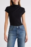 Nation Ltd Katie Draped Top In Jet Black