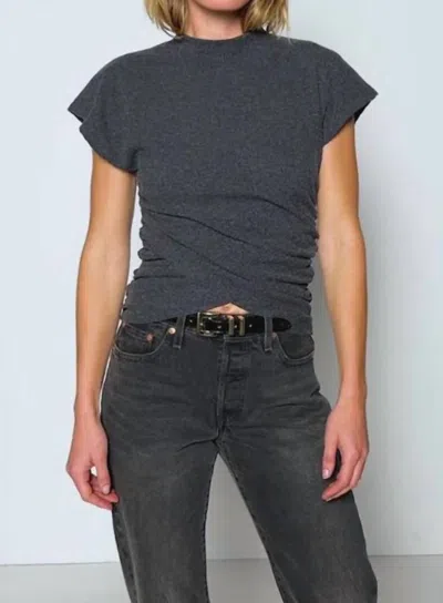 Nation Ltd Khloe Top In Dark Charcoal In Grey