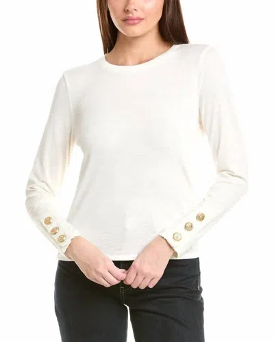 Nation Ltd Kiana Crewneck Top In Off White