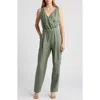 Nation Ltd Kiara Sleeveless Linen Jumpsuit In Sea Spray
