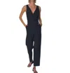 Nation Ltd Kiara V Neck Jumpsuit In Jet Black In Black