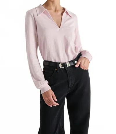 Nation Ltd Kimberley Polo Tee In Blush In Pink