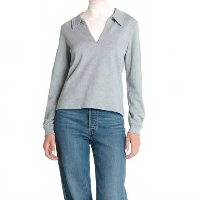 Nation Ltd Kimberley Polo Tee In Heather Grey In Gray
