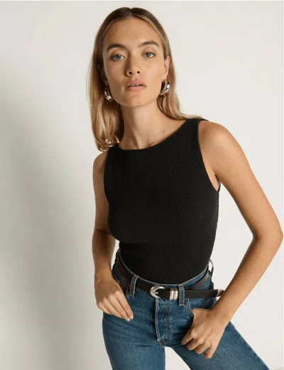 Nation Ltd Kimmy Smocked Tank In Jet Black