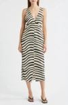 Nation Ltd Kimora V-neck Midi Dress In Multi