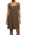 Nation Ltd Kitty Baby Doll Mini Dress In Espresso In Brown