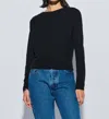 Nation Ltd Knit Shirred Top In Black In Black