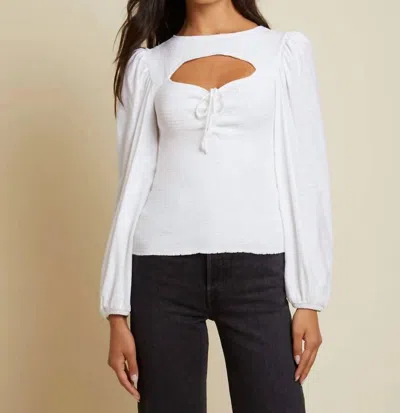 Nation Ltd Leilani Romantic Cut Out Tee In White