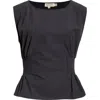 Nation Ltd Lela Sleeveless Organic Pima Cotton Top In Black