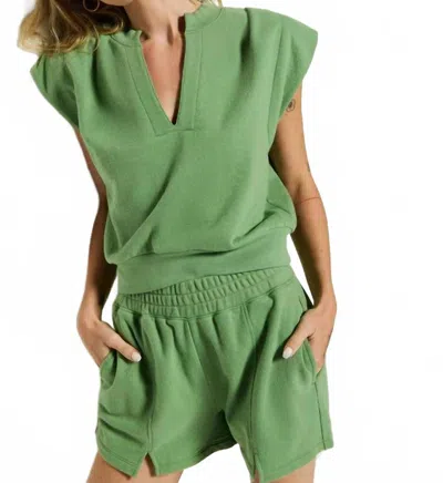 NATION LTD LENON CREWNECK SWEATSHIRT IN LODEN