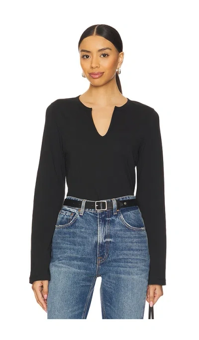 Nation Ltd Lian Long Sleeve Tee In 乌黑