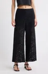 Nation Ltd Linney Semisheer Lace Ankle Pants In Black