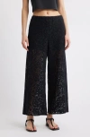 Nation Ltd Linney Semisheer Lace Ankle Pants In Jet Black