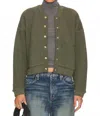 Nation Ltd Logan Oversized Bomber Jacket In Stoned Moss In Multi