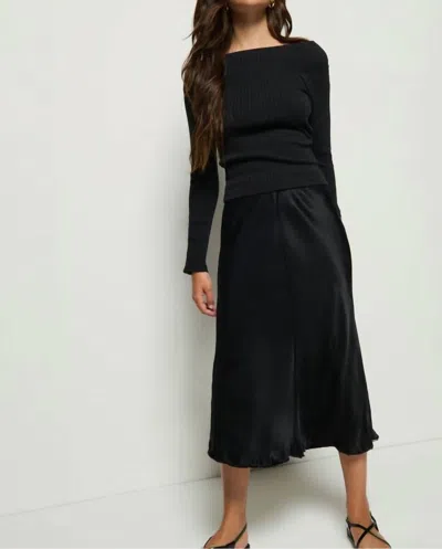 Nation Ltd Lola Bias Midi Skirt In Black