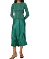 Nation Ltd Lola Seamed Midi Skirt In Spruce In Green