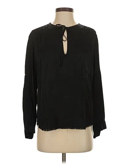 Pre-owned Nation Ltd Long Sleeve Blouse In Black